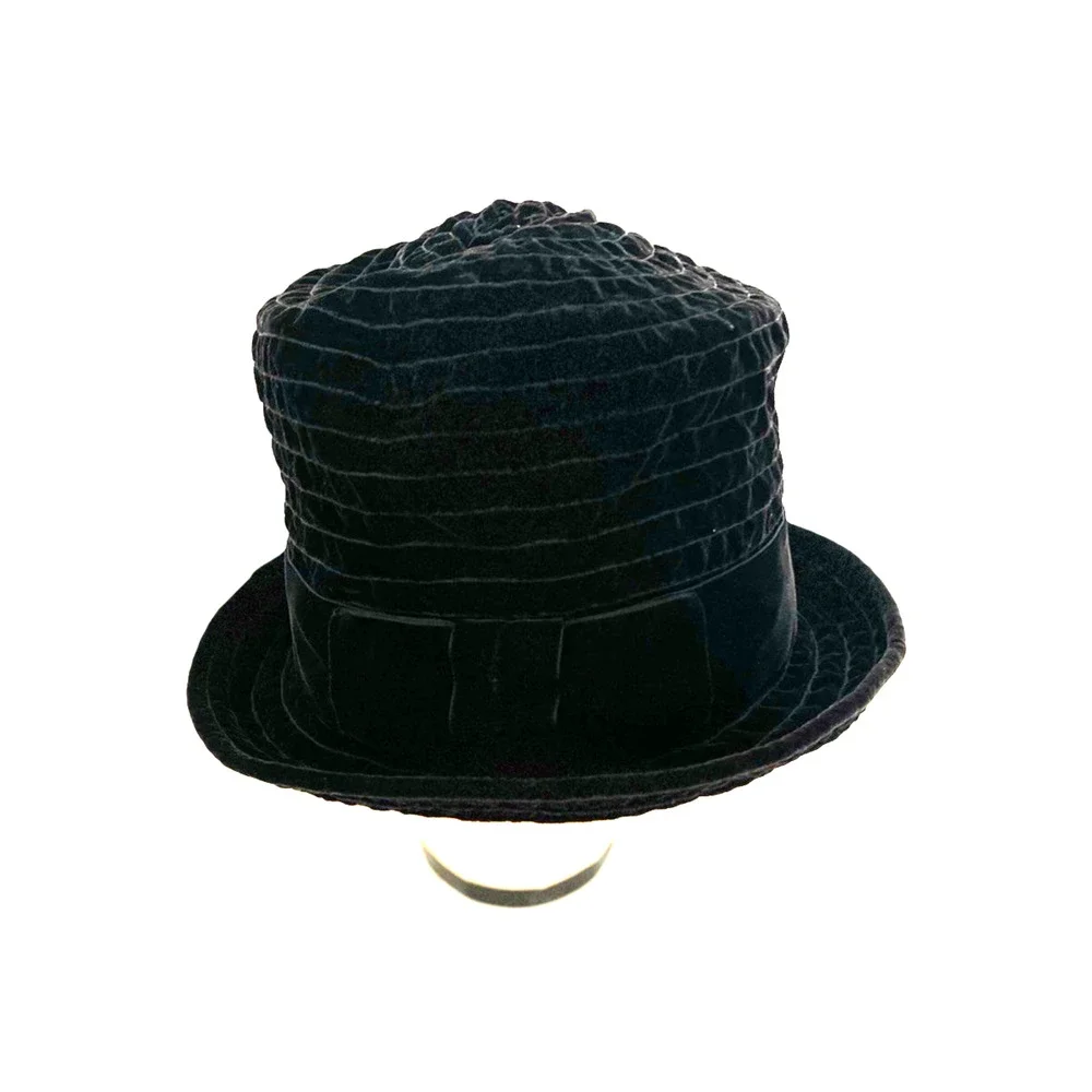 JACQUES LE CORRE PARIS BLACK VELVET HAT SIZE M, NEW WITH TAGS, MADE IN FRANCE